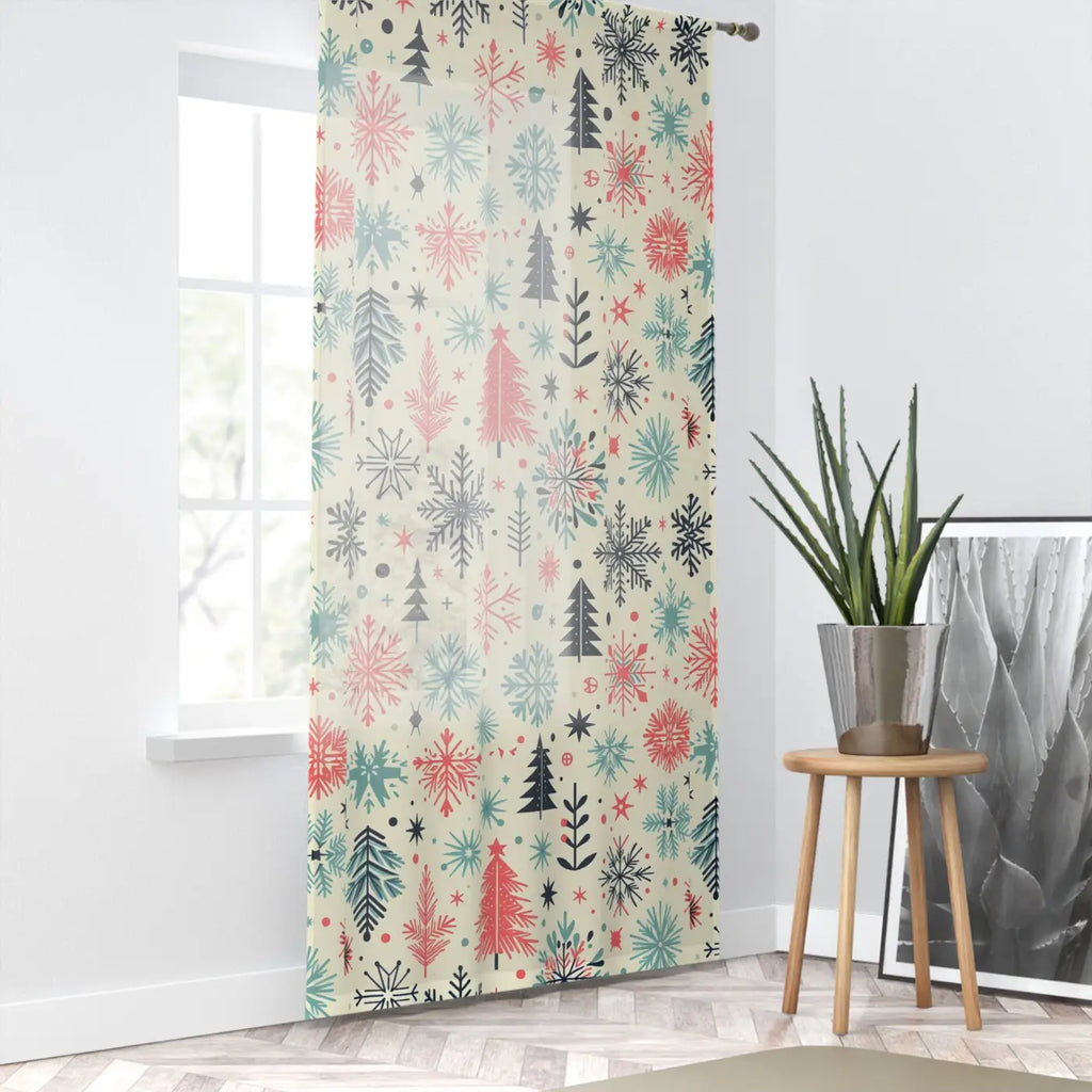 Festive Season Christmas Curtains - Holiday Magic Window Decor - DipaliZ