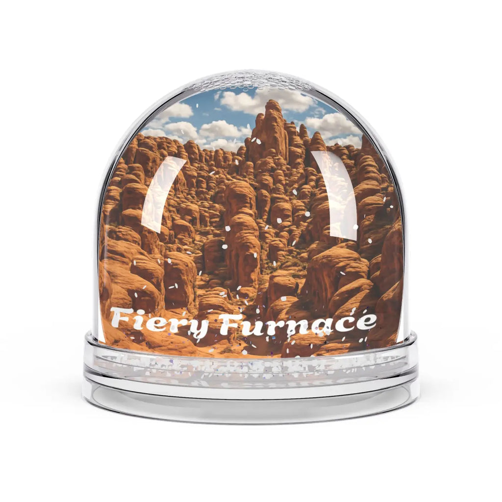 Furnace Snow Globe - Desert Winter Magic Acrylic Glitter - DipaliZ