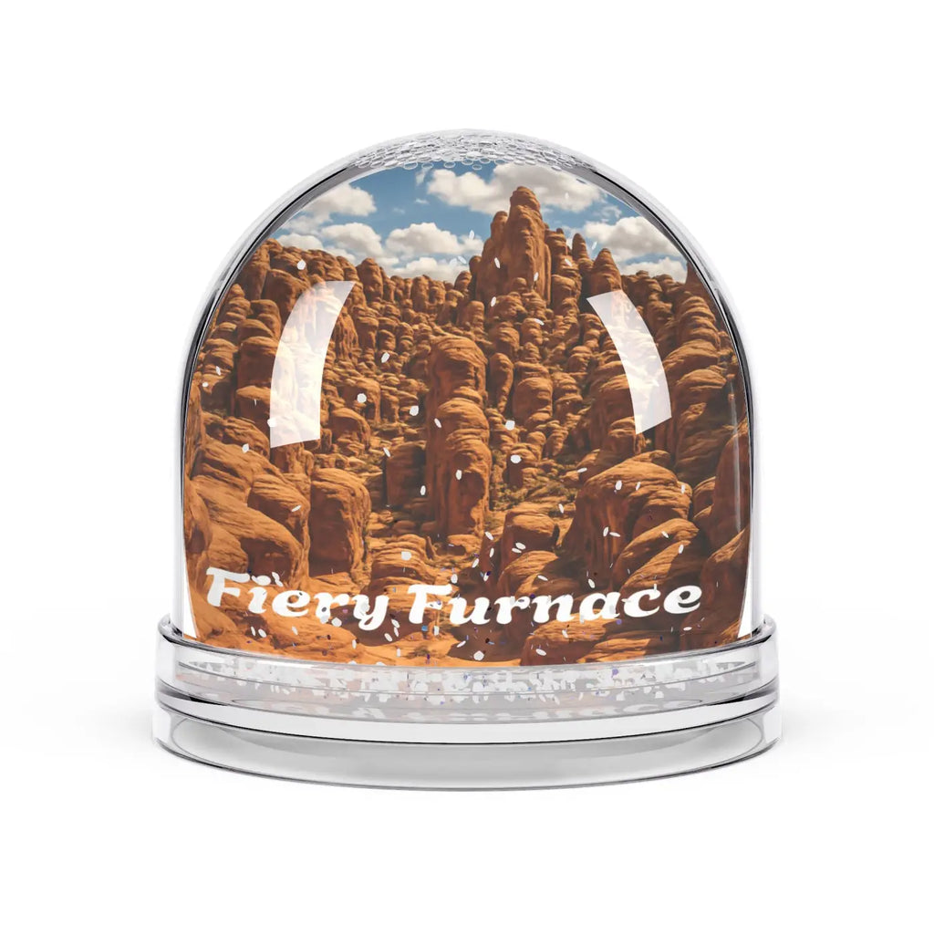 Furnace Snow Globe - Desert Winter Magic Acrylic Glitter - DipaliZ
