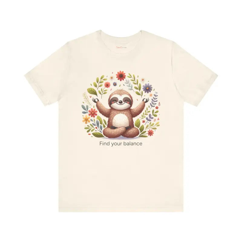 Yoga Unisex Jersey Tee - Sloth Find Your Balance - DipaliZ