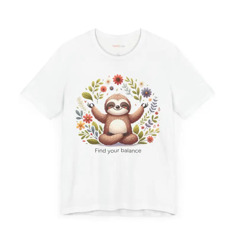 Yoga Unisex Jersey Tee - Sloth Find Your Balance - DipaliZ