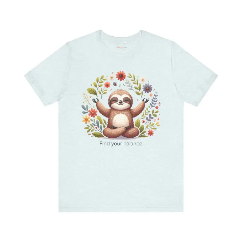 Yoga Unisex Jersey Tee - Sloth Find Your Balance - DipaliZ