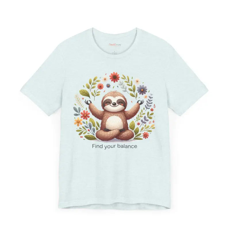 Yoga Unisex Jersey Tee - Sloth Find Your Balance - DipaliZ
