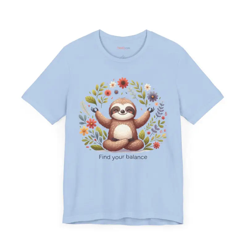 Yoga Unisex Jersey Tee - Sloth Find Your Balance - DipaliZ