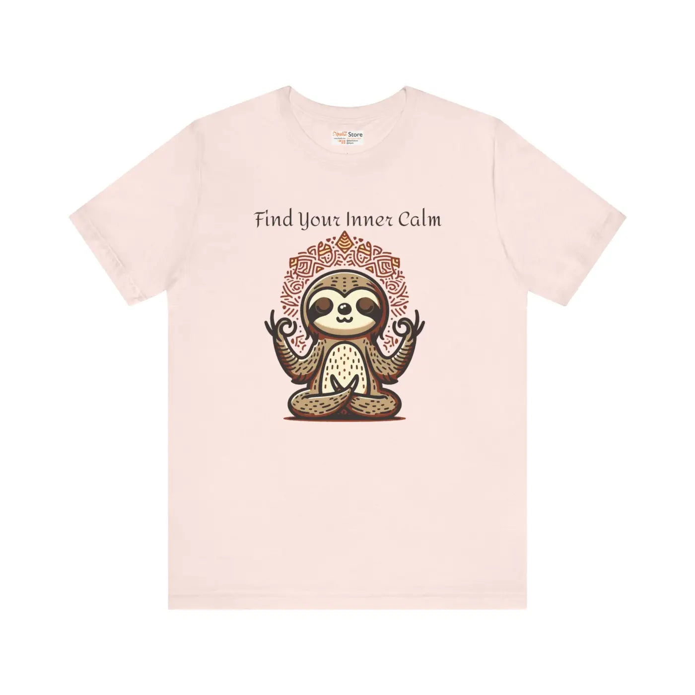 Unisex Jersey Short Tee - Ribbed Knit Collars Sloth Vibe - DipaliZ