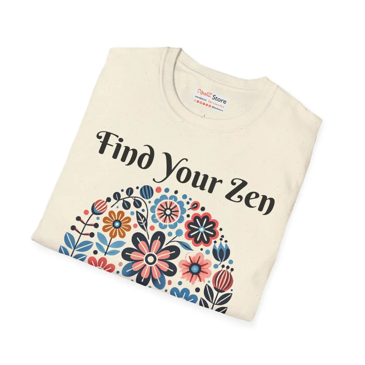 Unisex Softstyle Floral Tee - Comfort and Street Style - DipaliZ