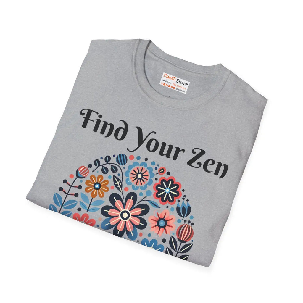 Unisex Softstyle Floral Tee - Comfort and Street Style - DipaliZ