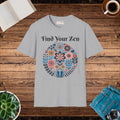 Unisex Softstyle Floral Tee - Comfort and Street Style - DipaliZ