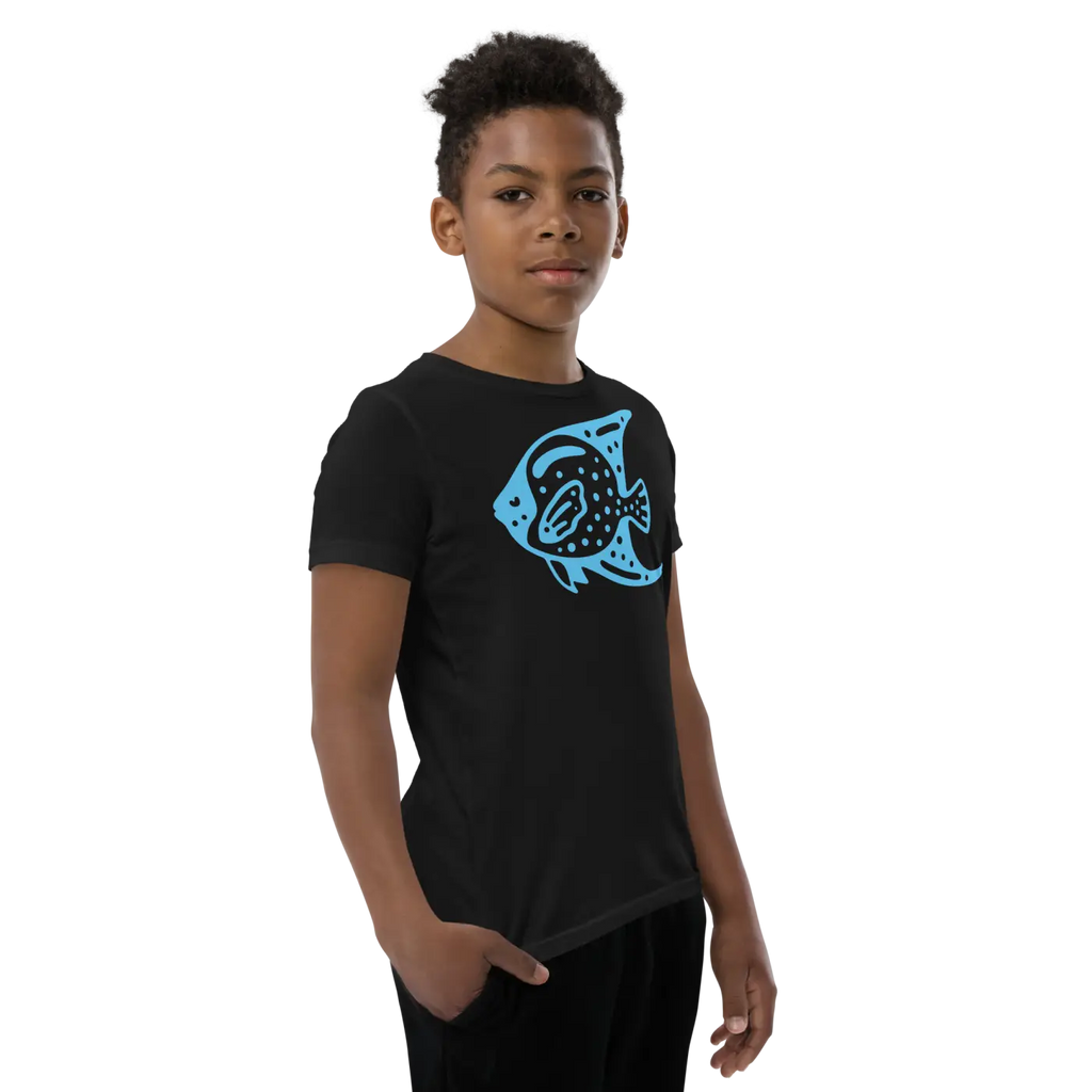 Youth Tee Fish in Blue Design - Adventure Style - DipaliZ