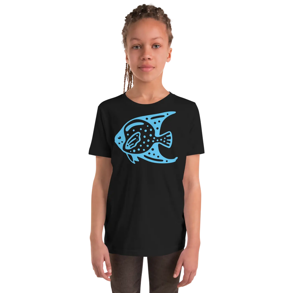 Youth Tee Fish in Blue Design - Adventure Style - DipaliZ