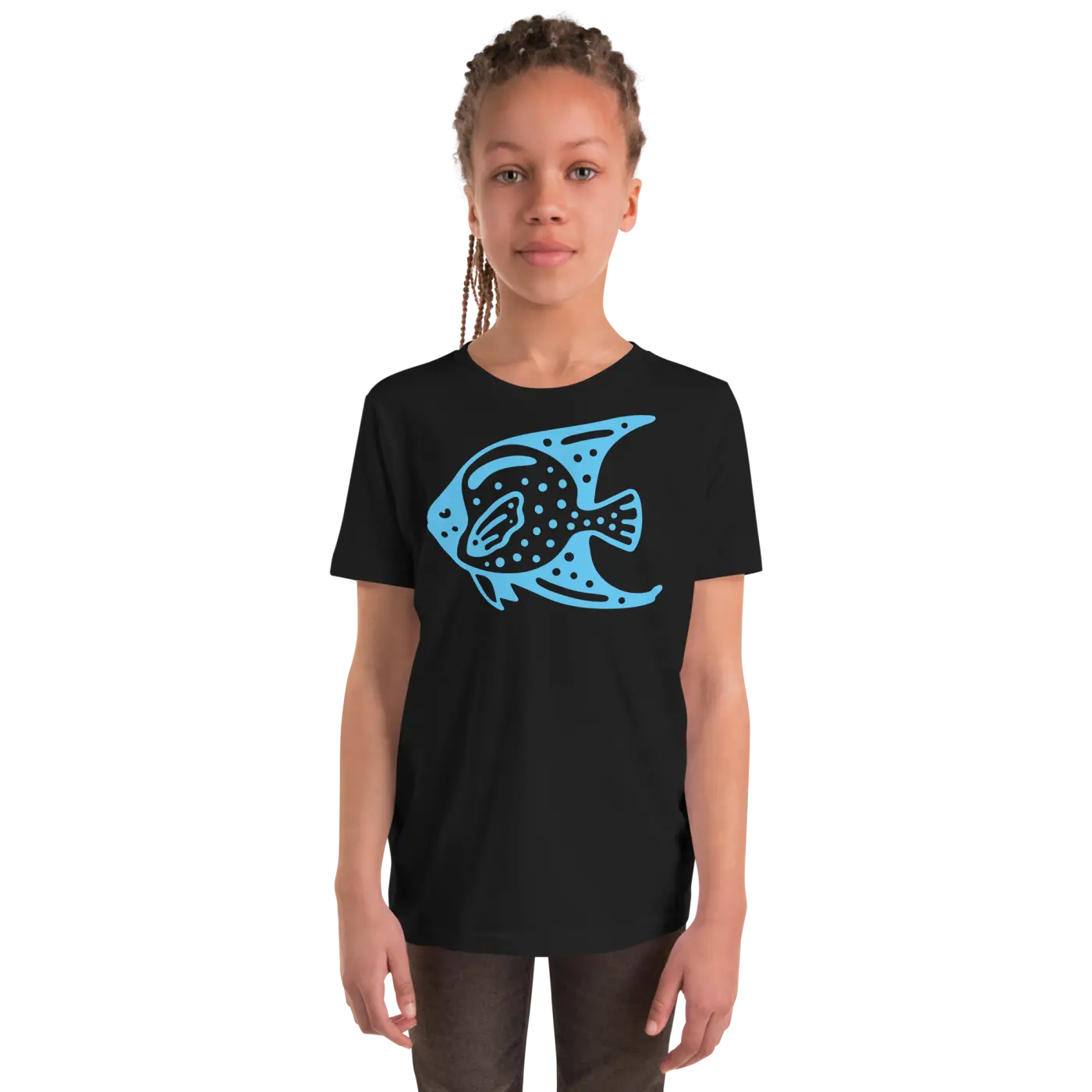 Youth Tee Fish in Blue Design - Adventure Style - DipaliZ