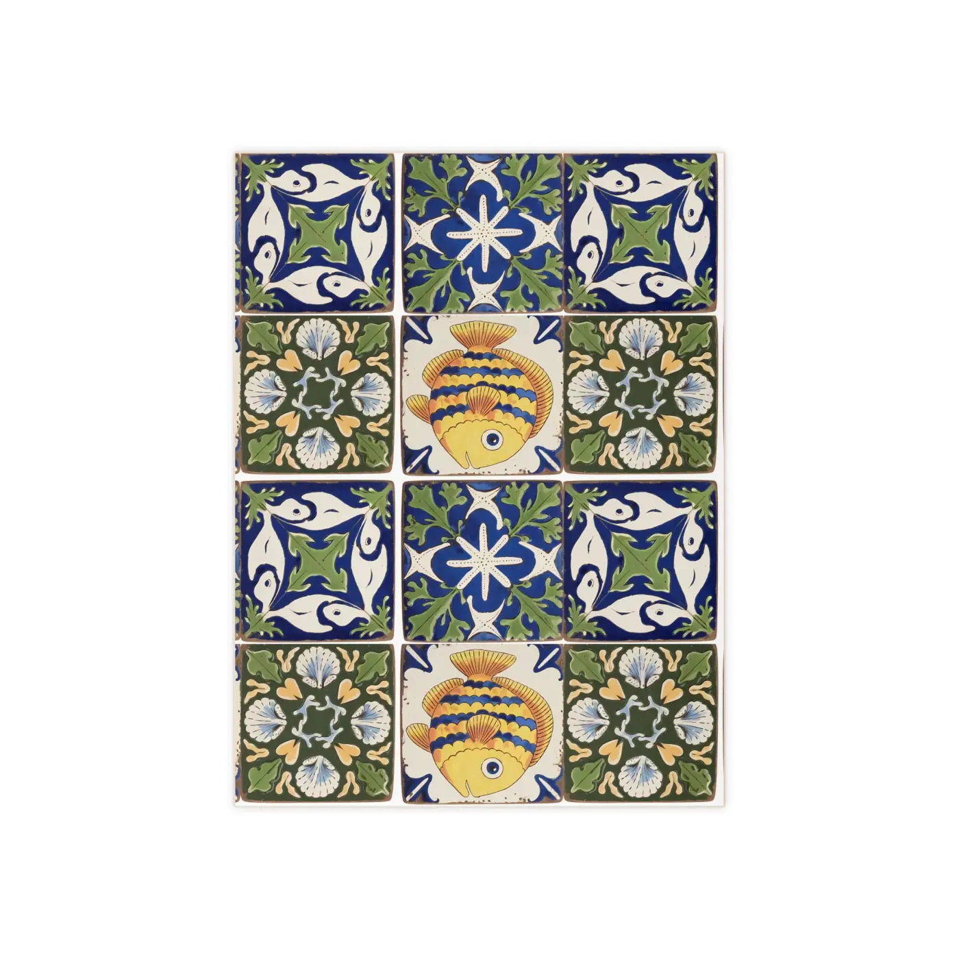 Fish Geometrical Ceramic Wall Tiles - Modern Art Design - DipaliZ