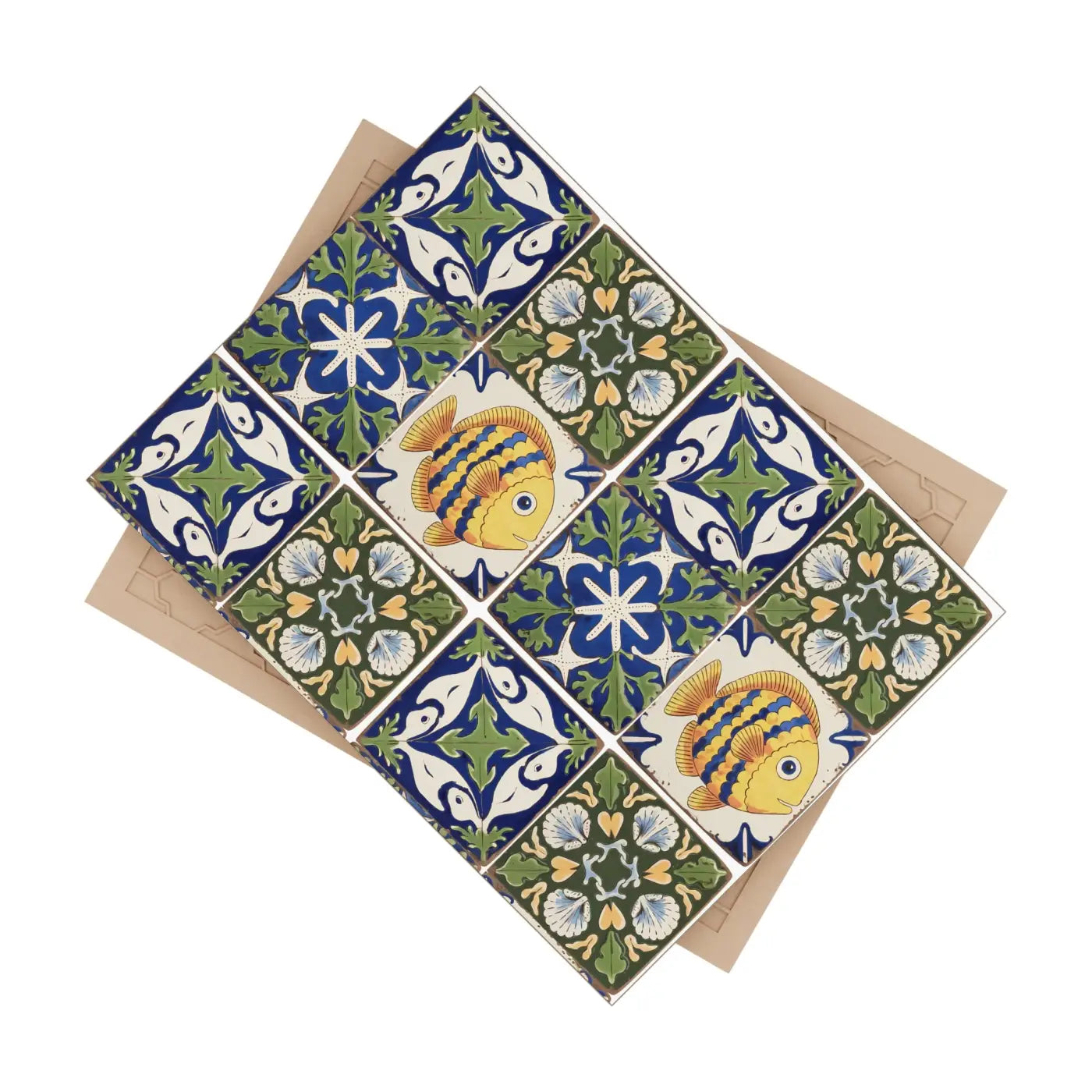 Fish Geometrical Ceramic Wall Tiles - Modern Art Design - DipaliZ