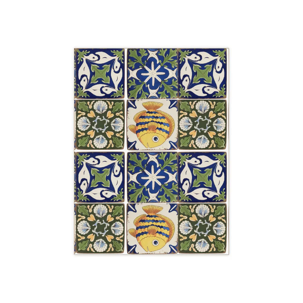Fish Geometrical Ceramic Wall Tiles - Modern Art Design - DipaliZ