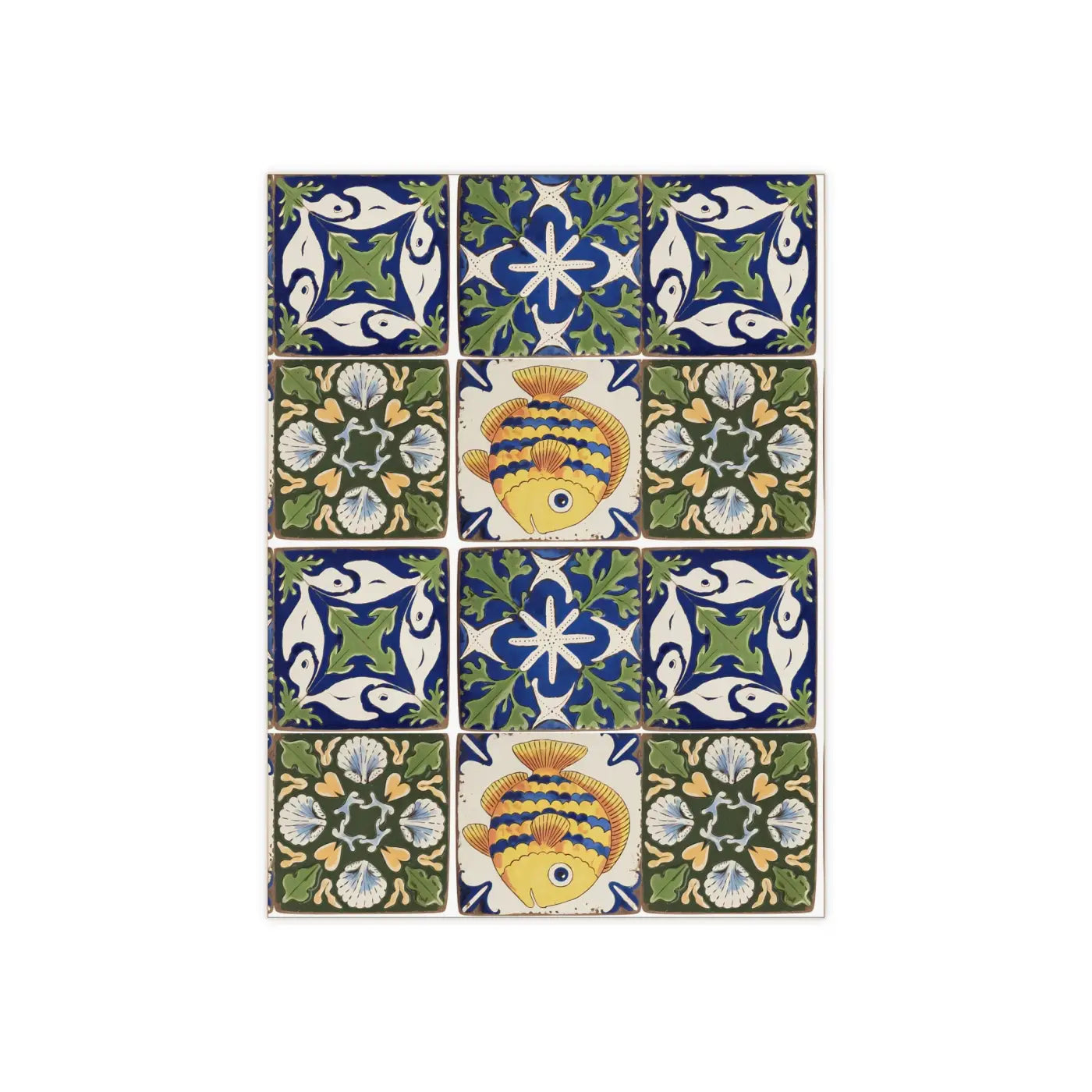 Fish Geometrical Ceramic Wall Tiles - Modern Art Design - DipaliZ