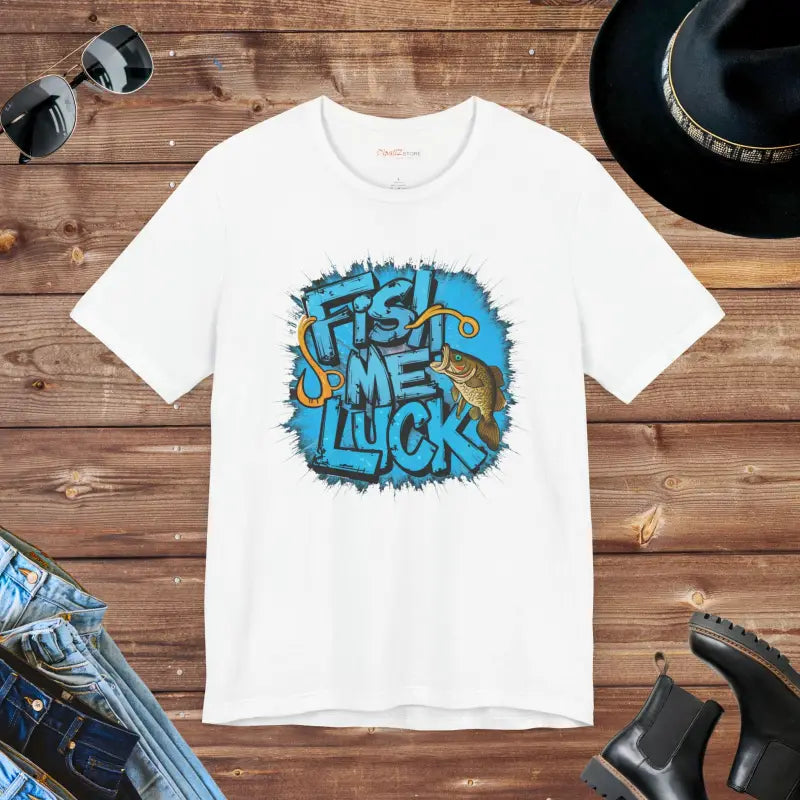 Unisex Jersey Short Sleeve Tee - Fish Me Luck Music Lover - DipaliZ
