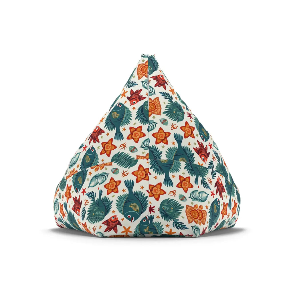 Tropical Bean Bag Chair Cover - Funky Fish Design - DipaliZ