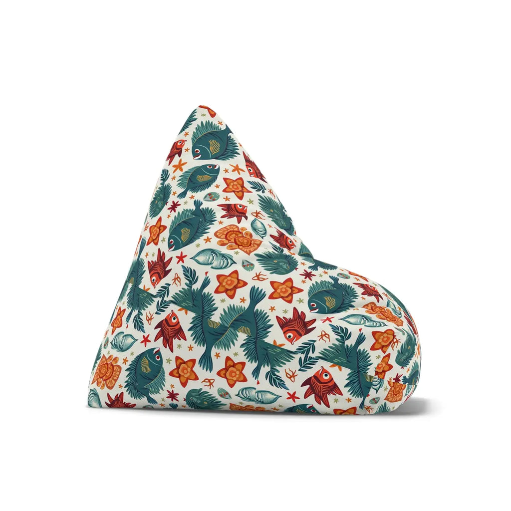 Tropical Bean Bag Chair Cover - Funky Fish Design - DipaliZ