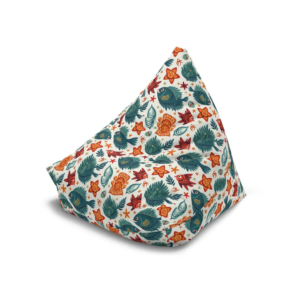 Tropical Bean Bag Chair Cover - Funky Fish Design - DipaliZ