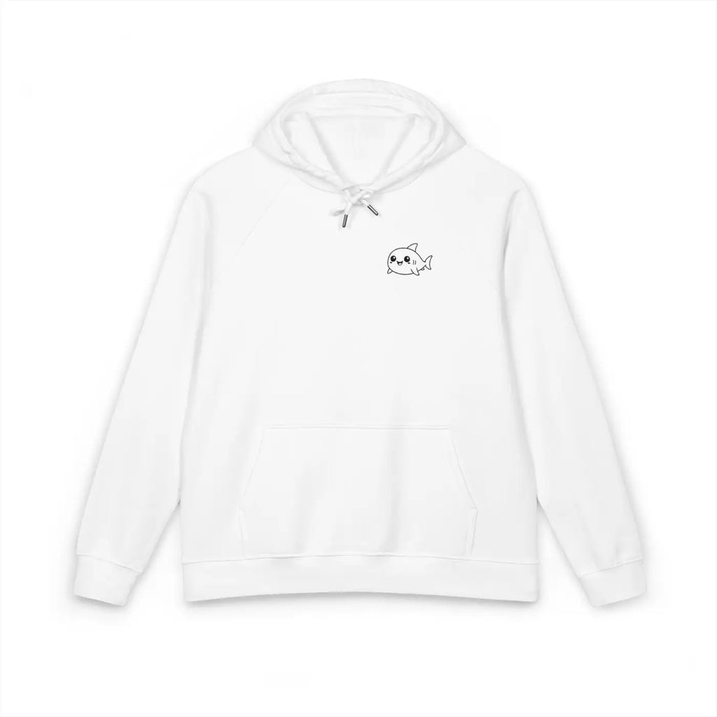 Unisex Embroidered Eco Raglan Hoodie - Fish Design - DipaliZ