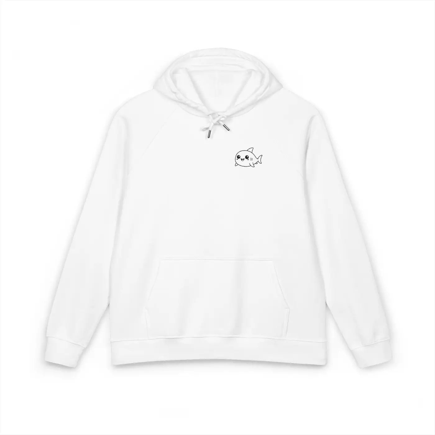 Unisex Embroidered Eco Raglan Hoodie - Fish Design - DipaliZ
