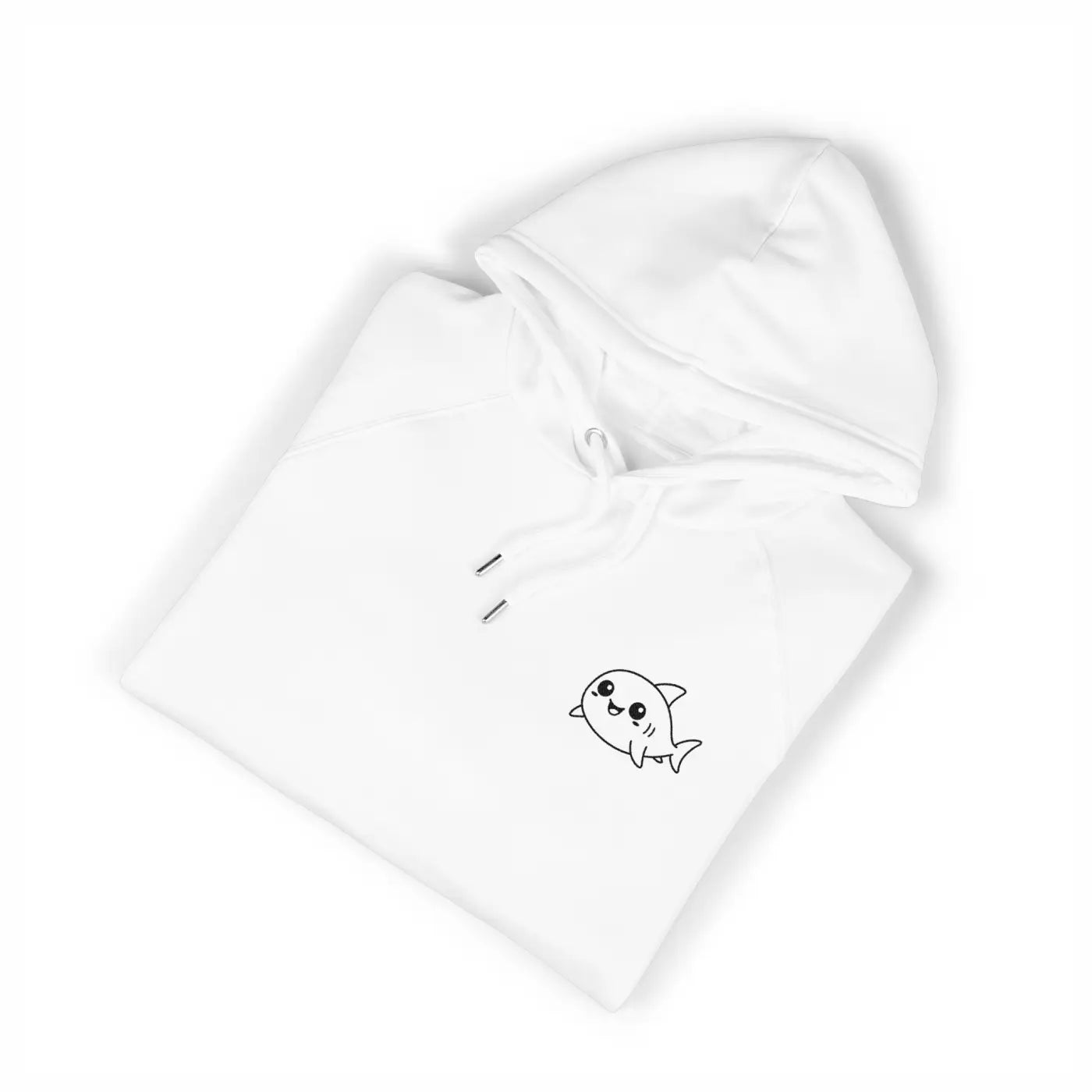 Unisex Embroidered Eco Raglan Hoodie - Fish Design - DipaliZ
