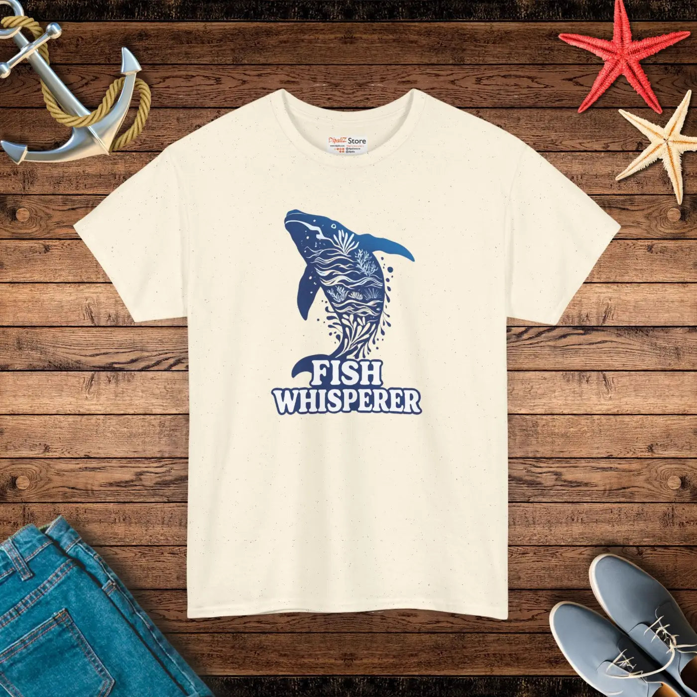 Fish Whisperer Heavy Cotton Tee - Ocean Lovers - DipaliZ