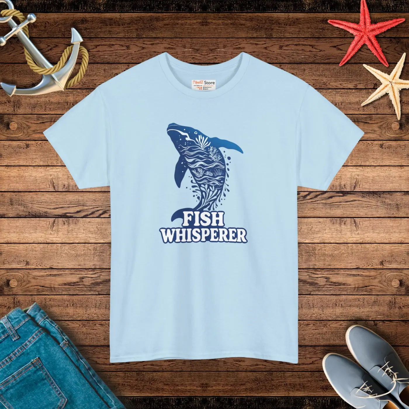 Fish Whisperer Heavy Cotton Tee - Ocean Lovers - DipaliZ