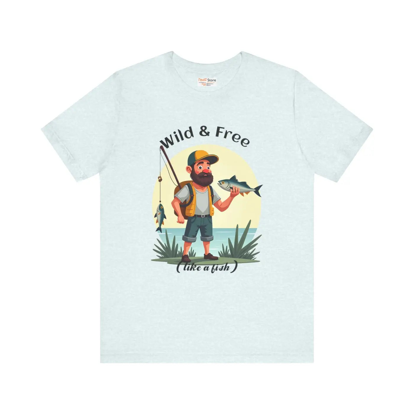 Wild and Free Fisherman Short Sleeve Tee - Unisex Adventure - DipaliZ