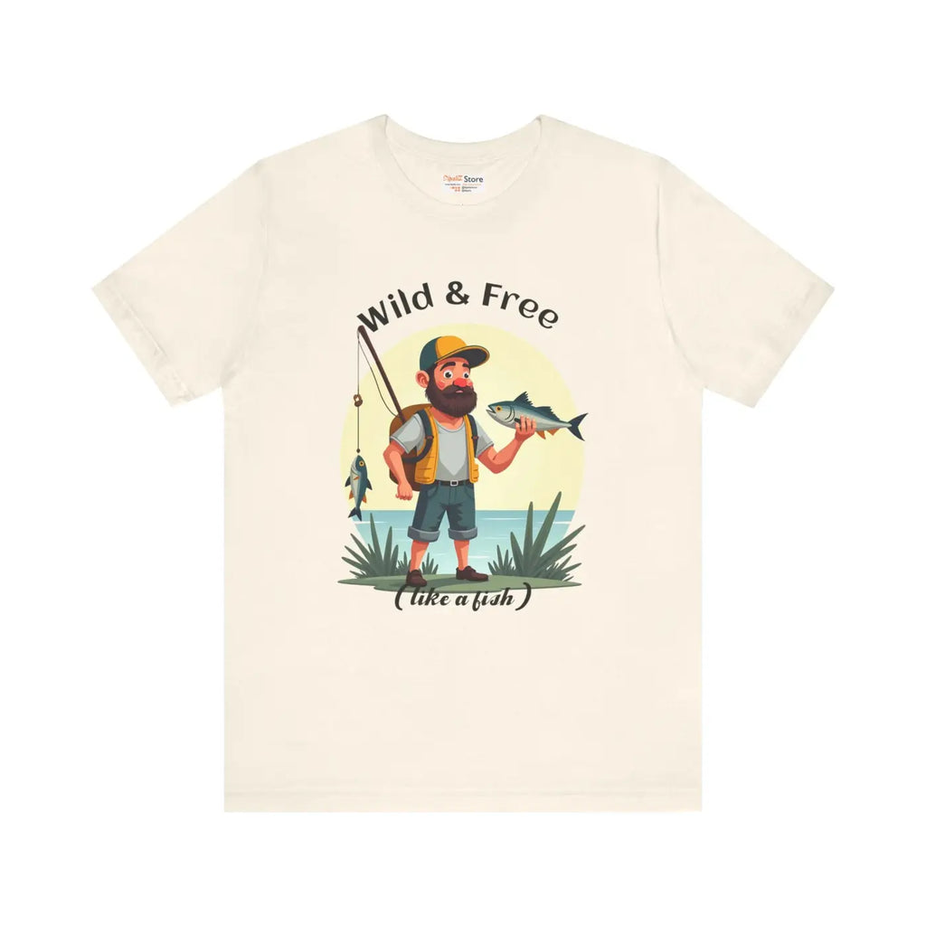 Wild and Free Fisherman Short Sleeve Tee - Unisex Adventure - DipaliZ
