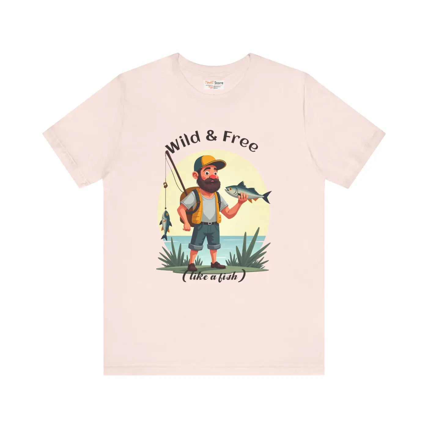 Wild and Free Fisherman Short Sleeve Tee - Unisex Adventure - DipaliZ
