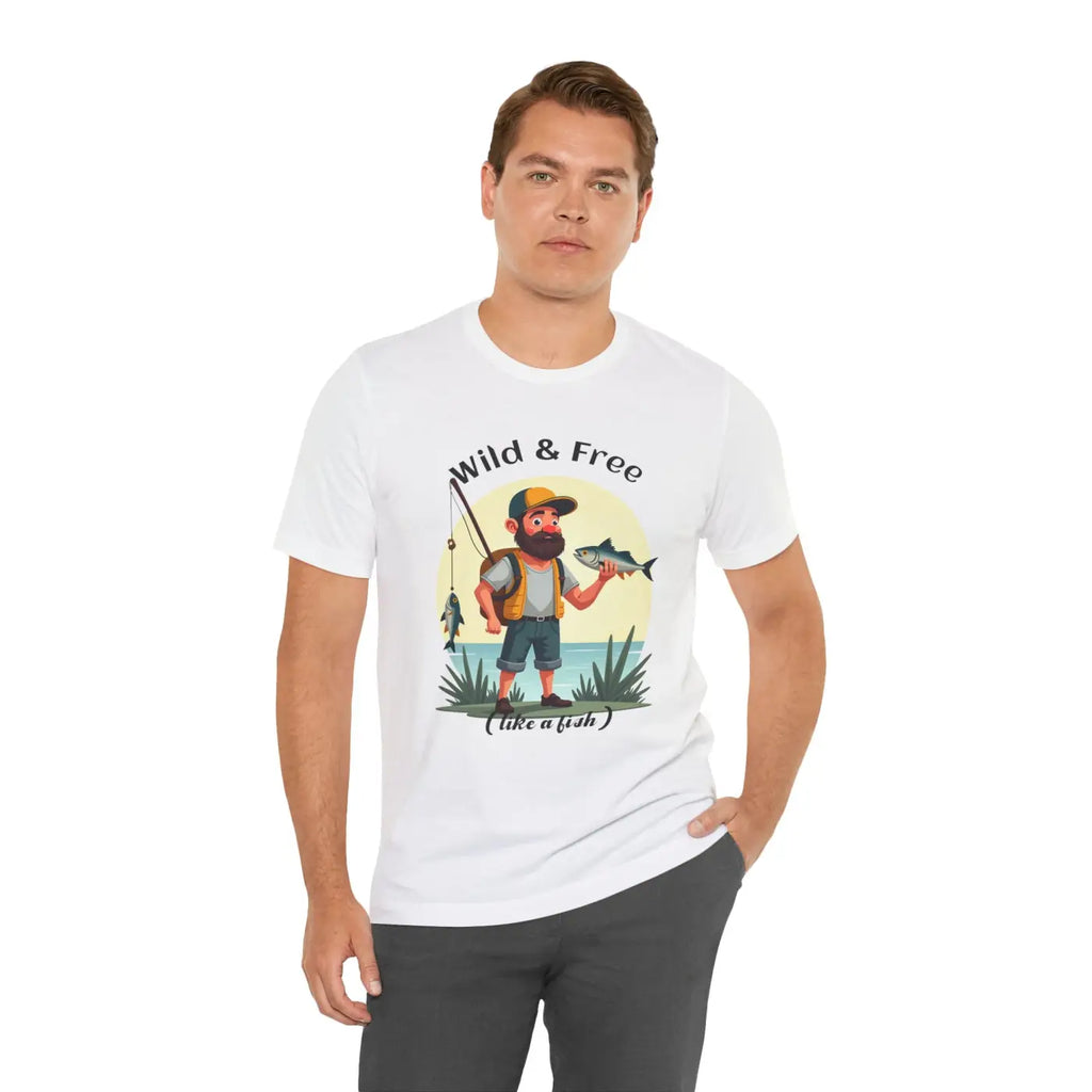 Wild and Free Fisherman Short Sleeve Tee - Unisex Adventure - DipaliZ