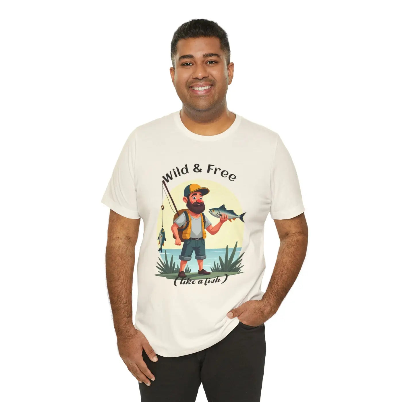 Wild and Free Fisherman Short Sleeve Tee - Unisex Adventure - DipaliZ