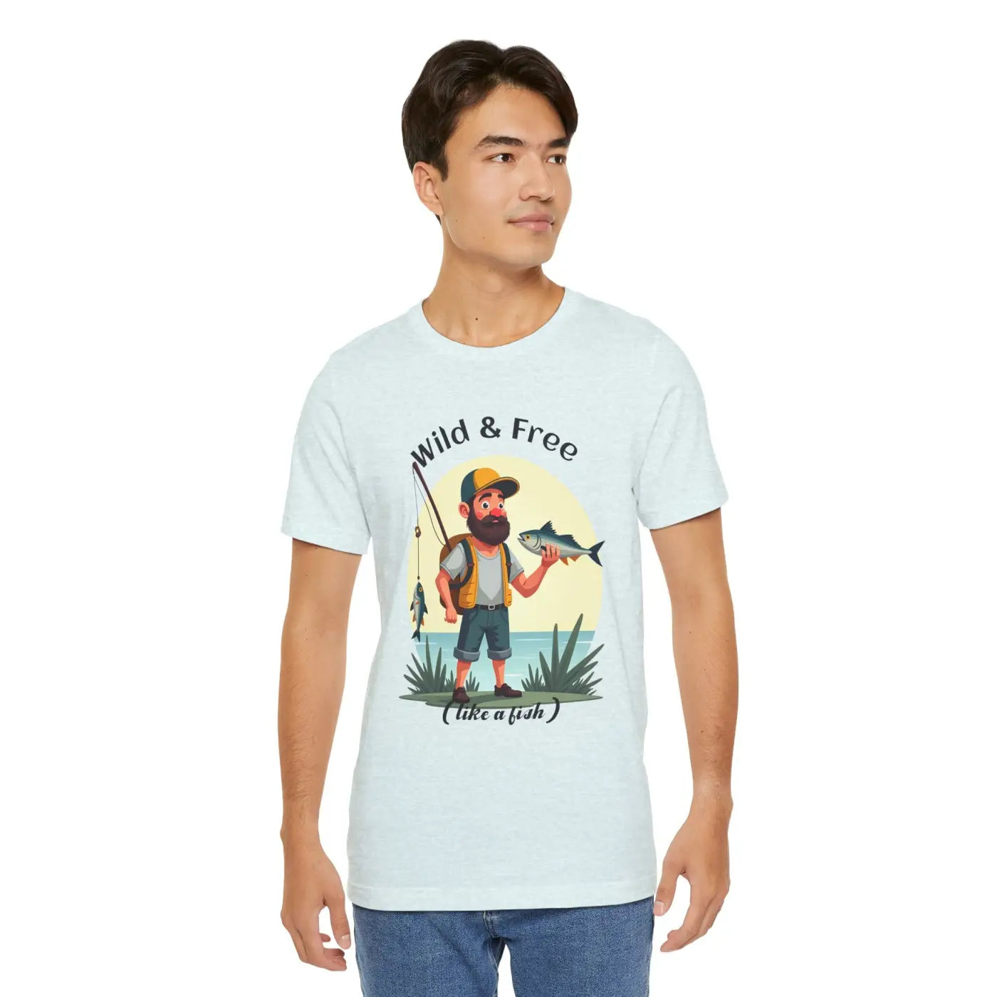 Wild and Free Fisherman Short Sleeve Tee - Unisex Adventure - DipaliZ