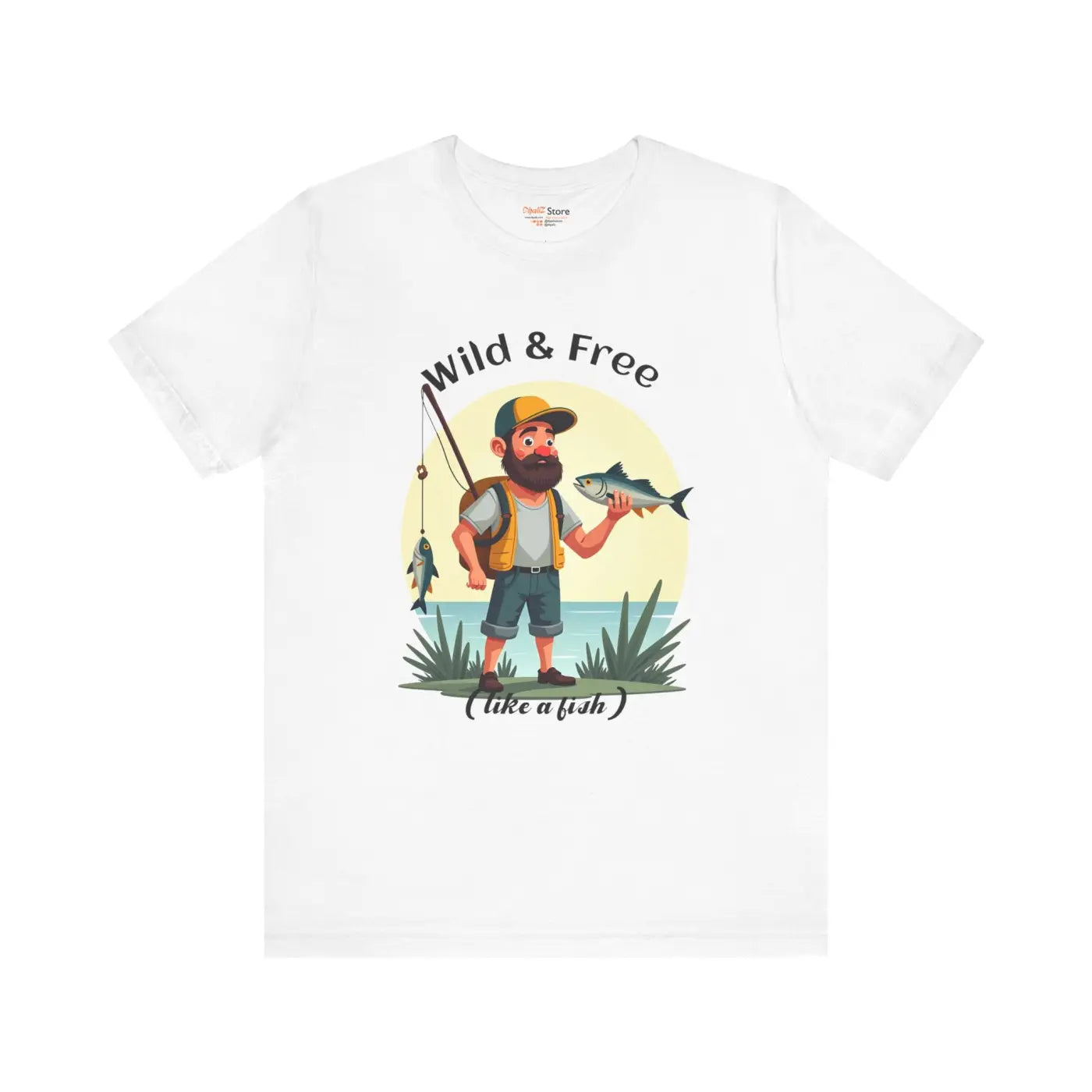 Wild and Free Fisherman Short Sleeve Tee - Unisex Adventure - DipaliZ