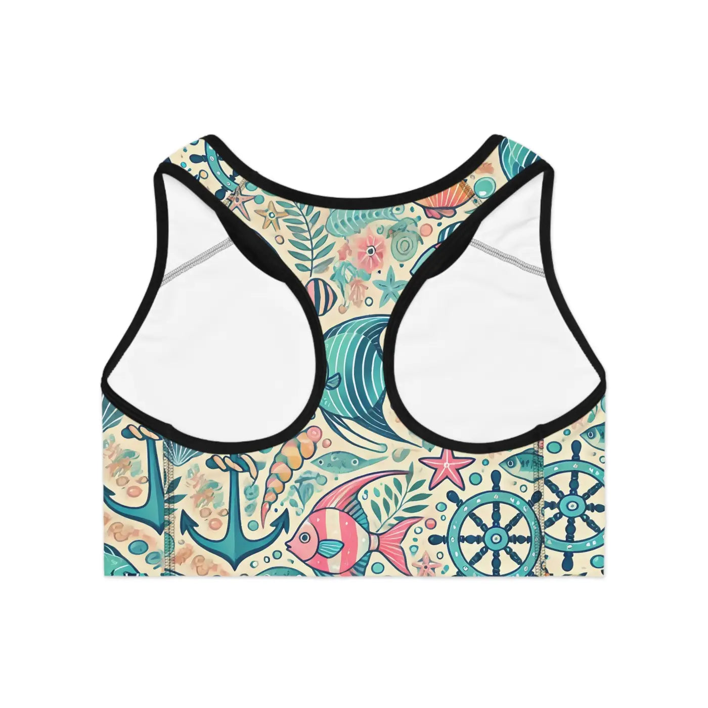 Fish-Themed Sports Bra - Activewear for Women - DipaliZ
