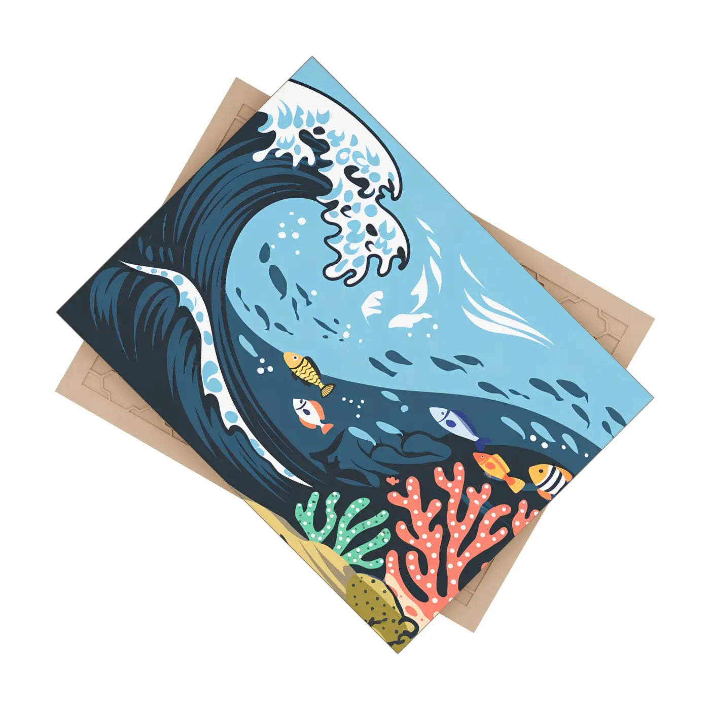 Ceramic Photo Tile Magic - Serene Aquatic Vibe Decor - DipaliZ