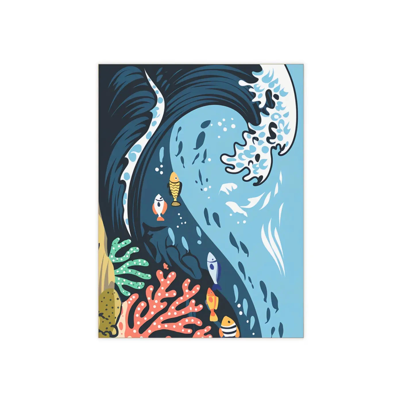 Ceramic Photo Tile Magic - Serene Aquatic Vibe Decor - DipaliZ