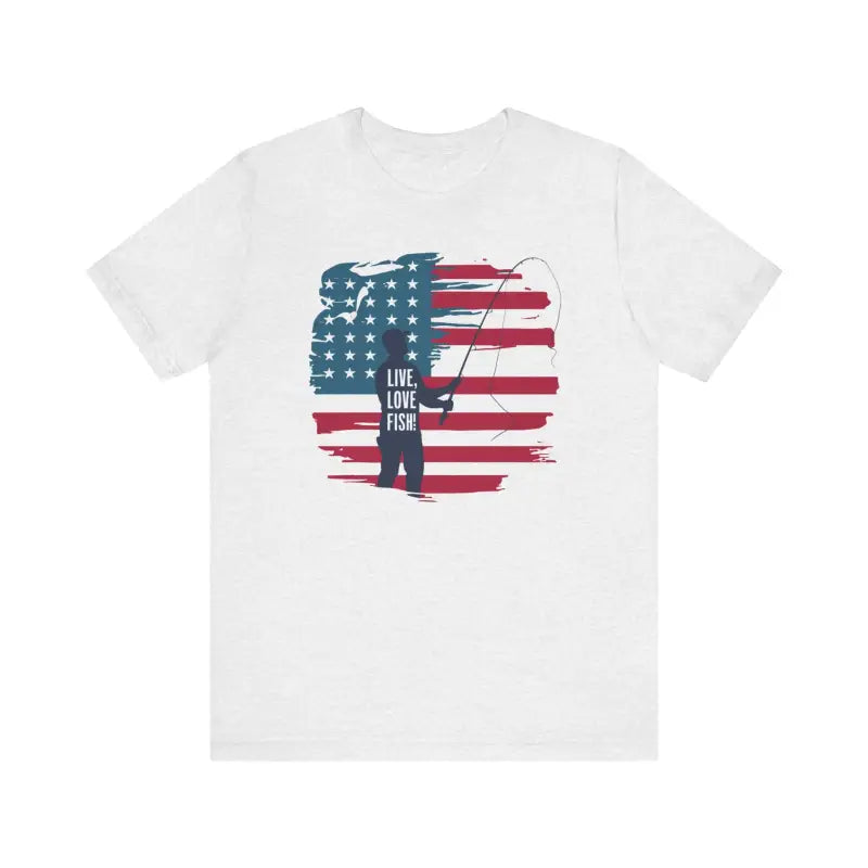 Patriotic Fishing Tee - Line and Liberty Style - DipaliZ