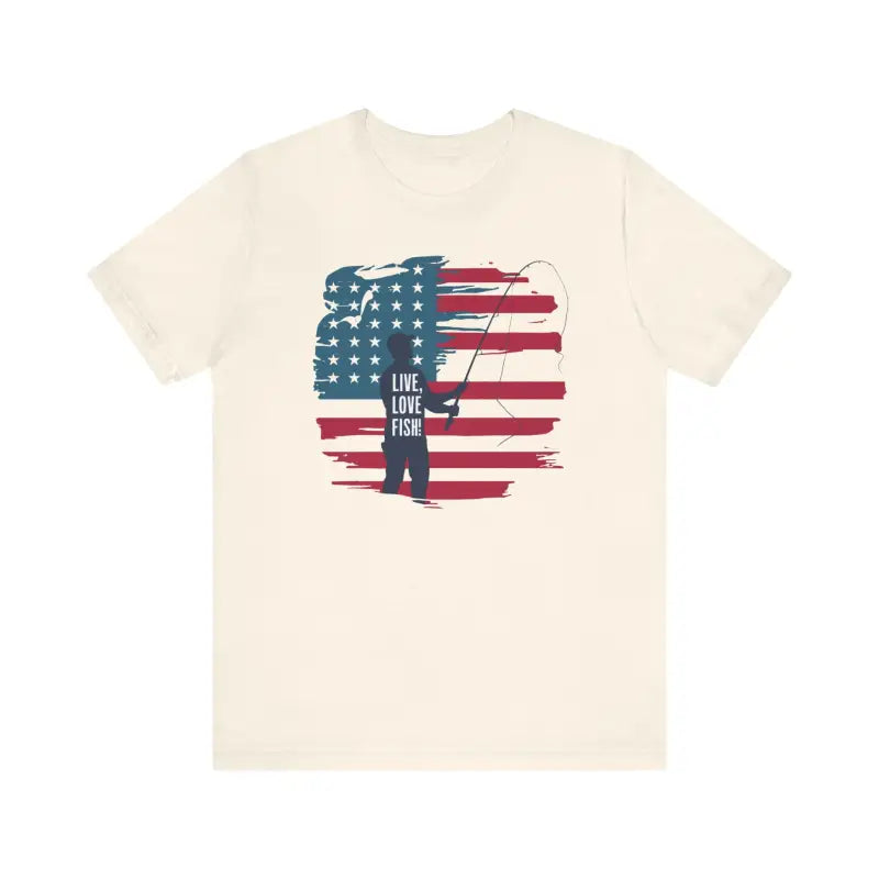 Patriotic Fishing Tee - Line and Liberty Style - DipaliZ