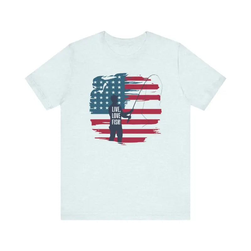 Patriotic Fishing Tee - Line and Liberty Style - DipaliZ