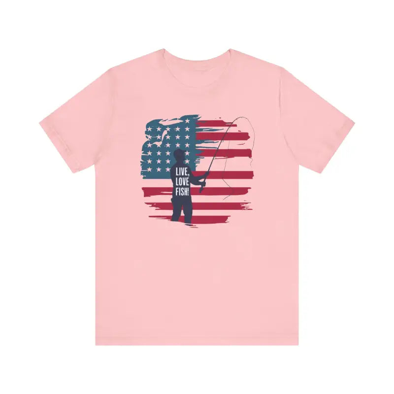 Patriotic Fishing Tee - Line and Liberty Style - DipaliZ