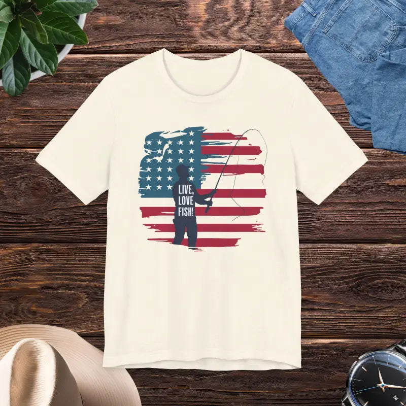 Patriotic Fishing Tee - Line and Liberty Style - DipaliZ