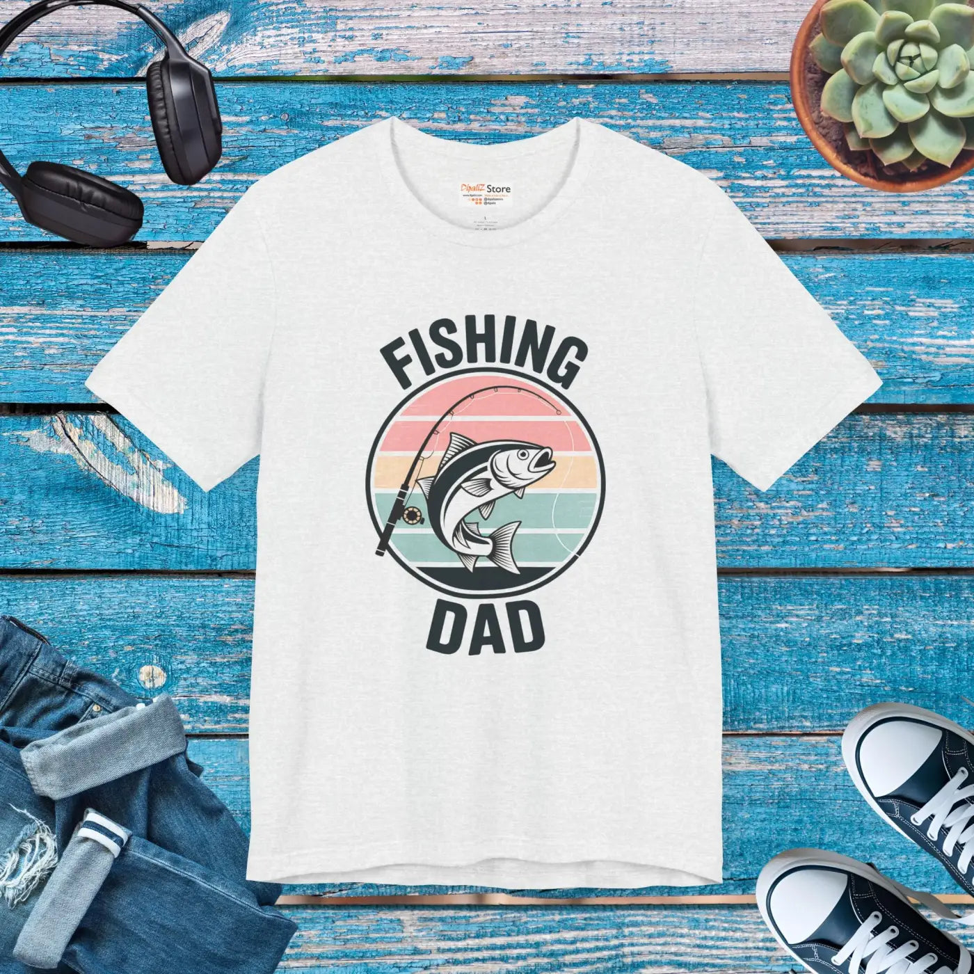Fishing Dad Short Sleeve Tee - Adventure Comfort - DipaliZ