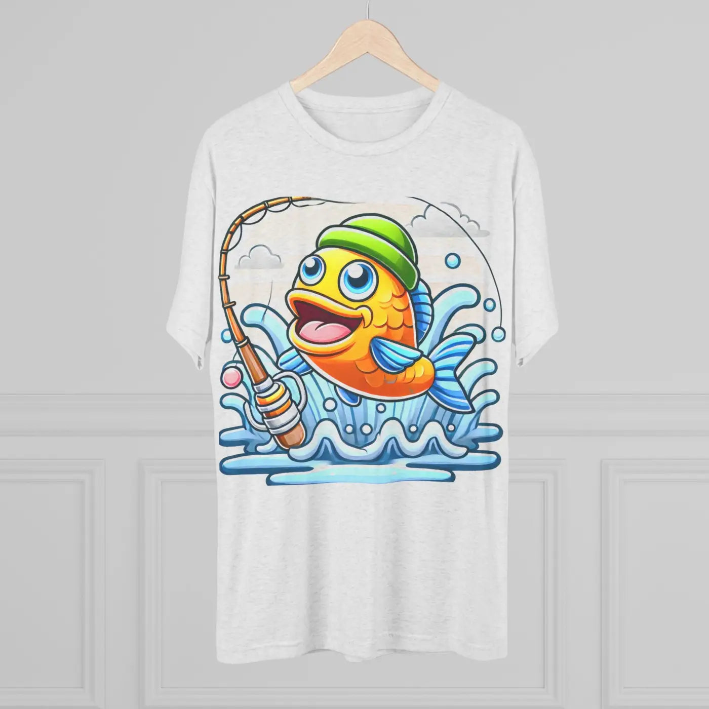 Fishing Fun Unisex Tee - Playful Fish Design - DipaliZ