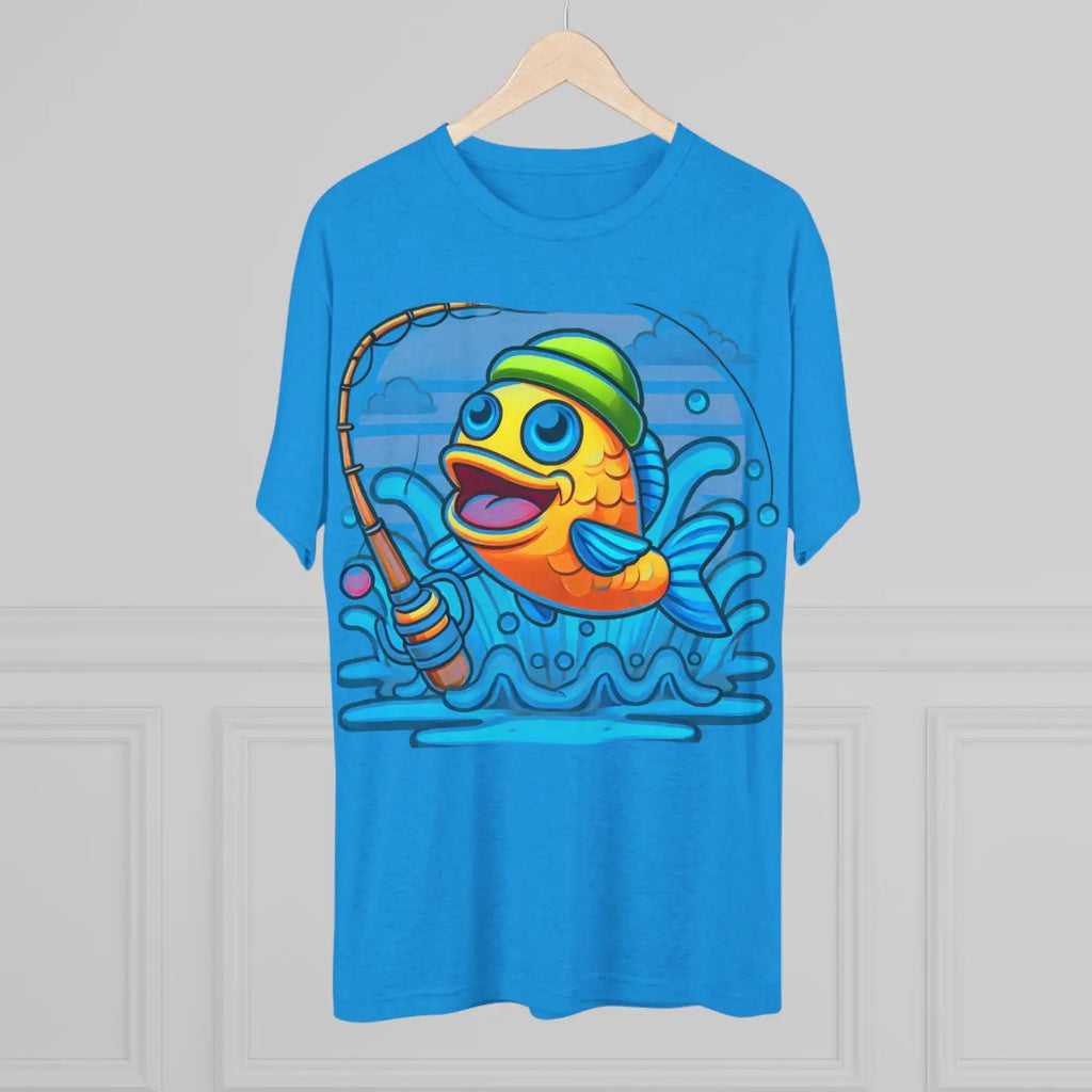 Fishing Fun Unisex Tee - Playful Fish Design - DipaliZ