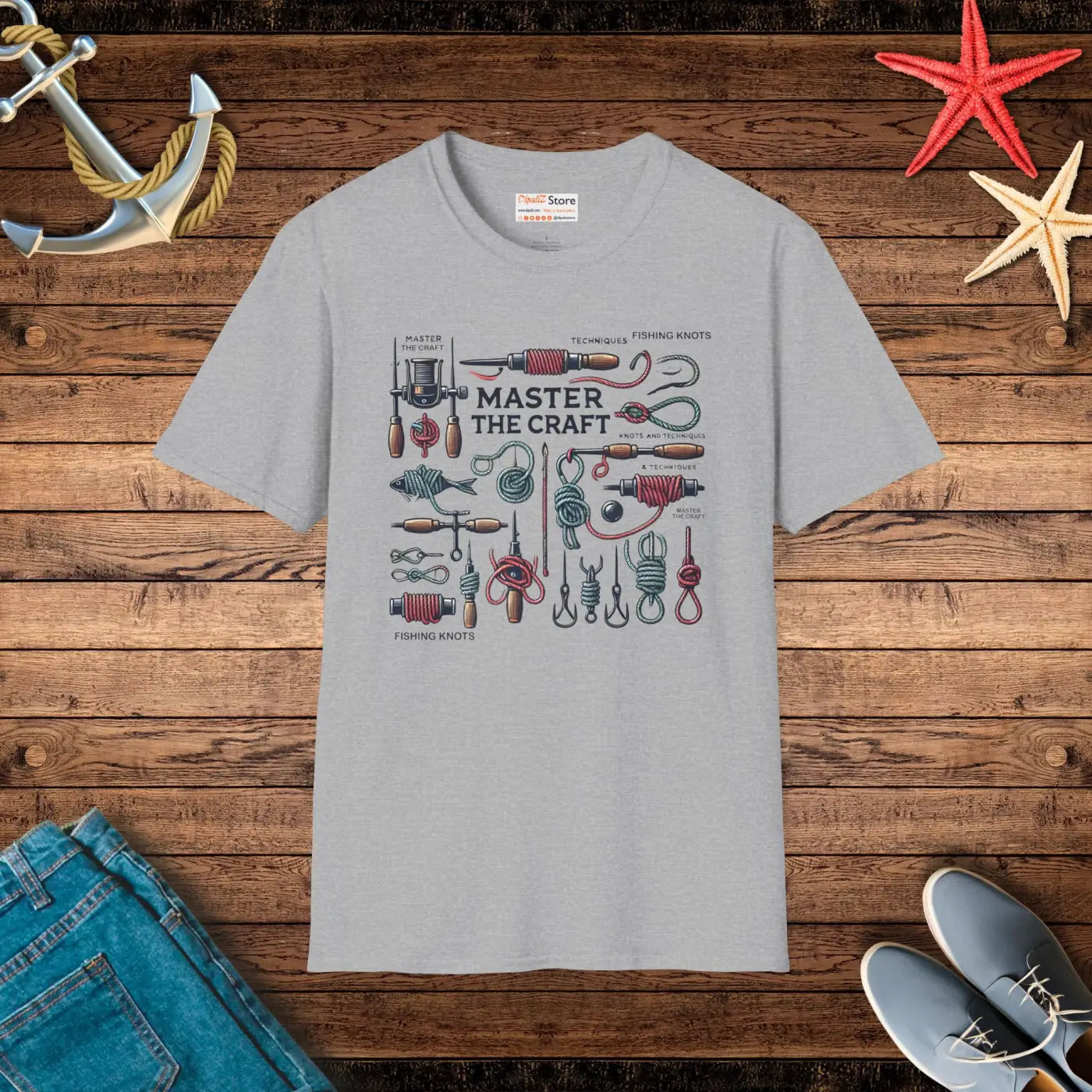 Unisex Softstyle Fishing Knots T-Shirt - Outdoor Comfort - DipaliZ