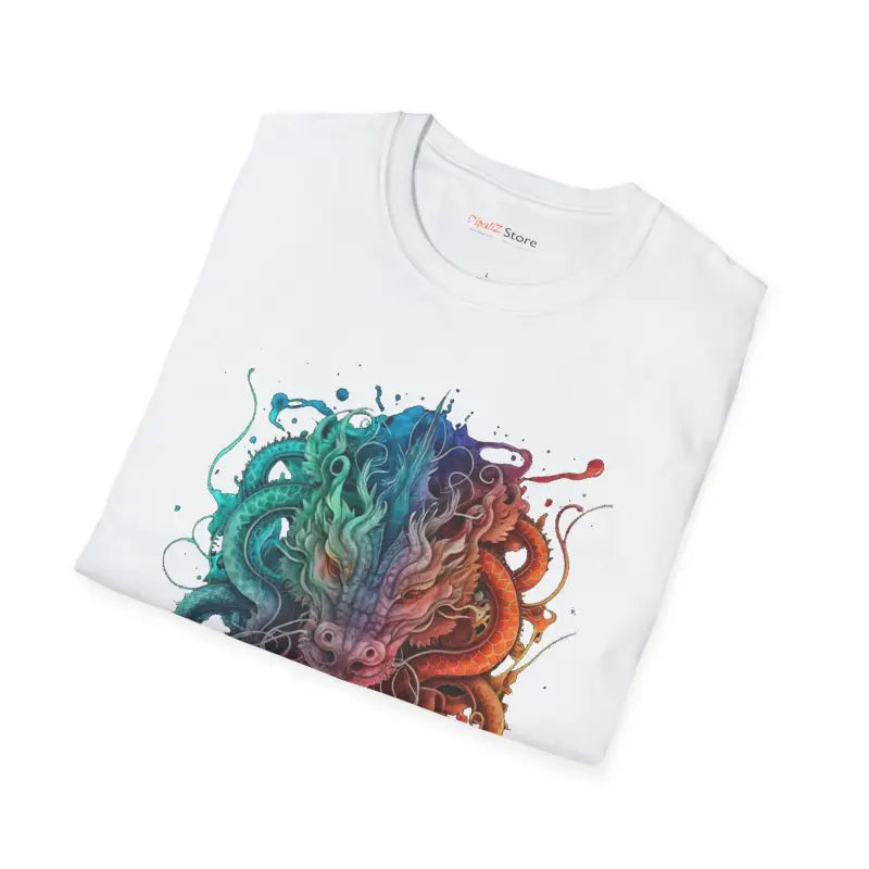 Flame and Fury Dragon Softstyle T Shirt - Eco-Friendly - DipaliZ