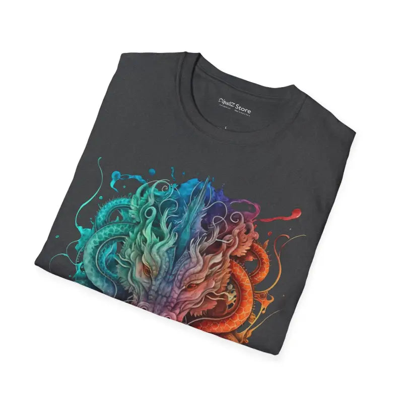 Flame and Fury Dragon Softstyle T Shirt - Eco-Friendly - DipaliZ