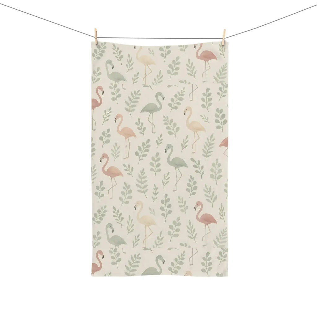 Premium Flamingo Hand Towel - Tropical Kitchen Decor - DipaliZ